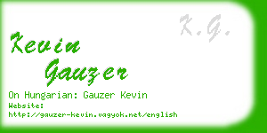 kevin gauzer business card